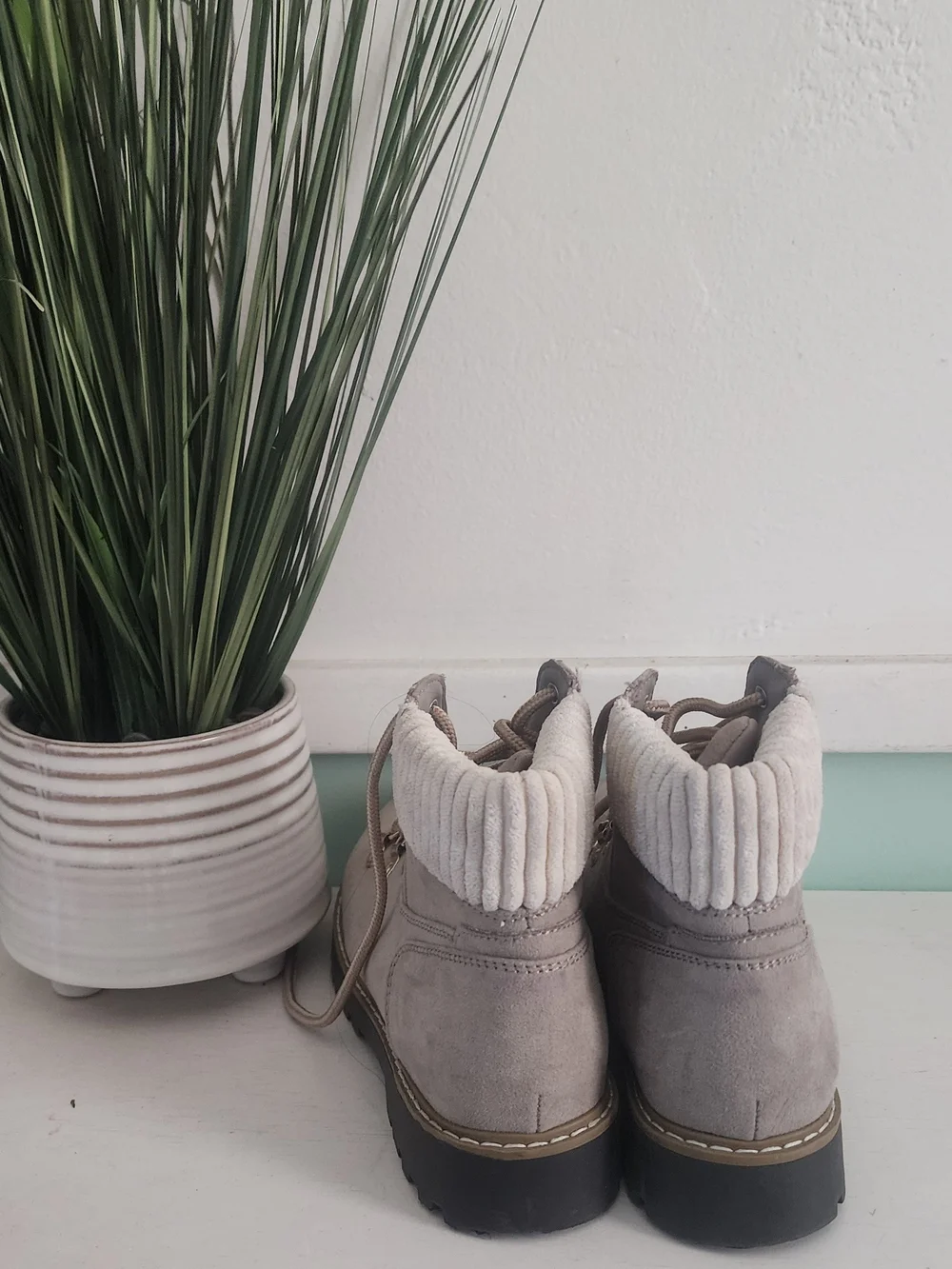 Cliffs by WHITE MOUNTAIN Taupe Hiking-Style Ankle Boots